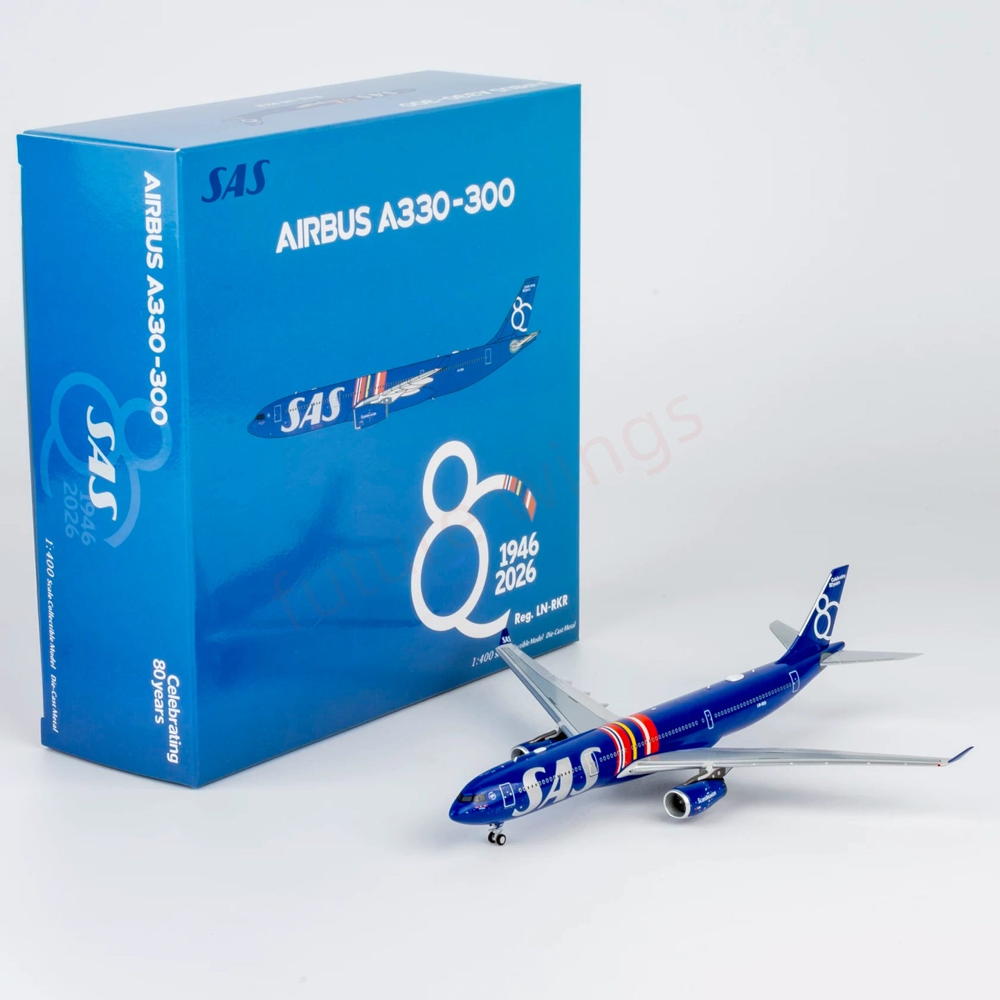 1:400 NG Models NG62088 SAS A330-300 LN-RKR Aircraft Model+FreeTractor