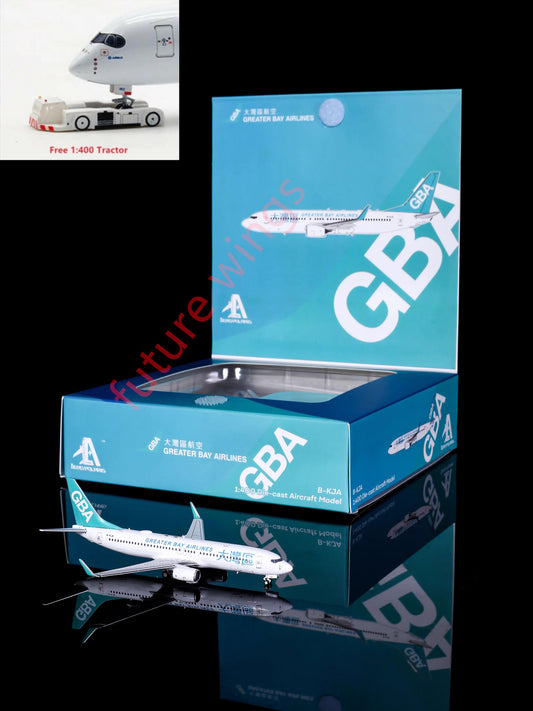 1:400 AeroPolaris HA7380006 Greater Bay Airlines Boeing 737-800 B-KJA Aircraft Model+Free Tractor