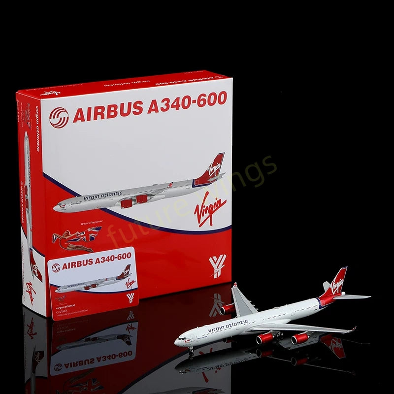 1:400 YY Wings Virgin Atlantic A340-600 G-VSHY G-VWIN Aircraft Model+Free Tractor