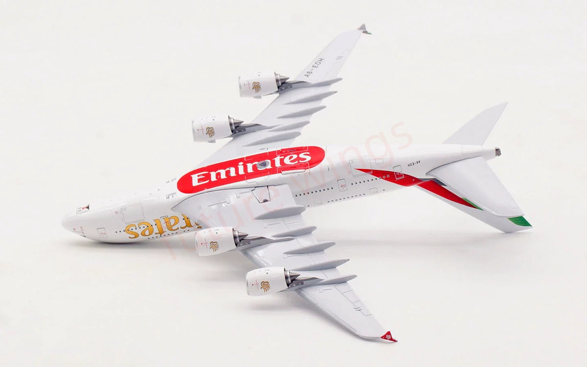 1:400 Aviation400 Emirates A380 A6-EOH Aircraft Model Free Tractor+Stand