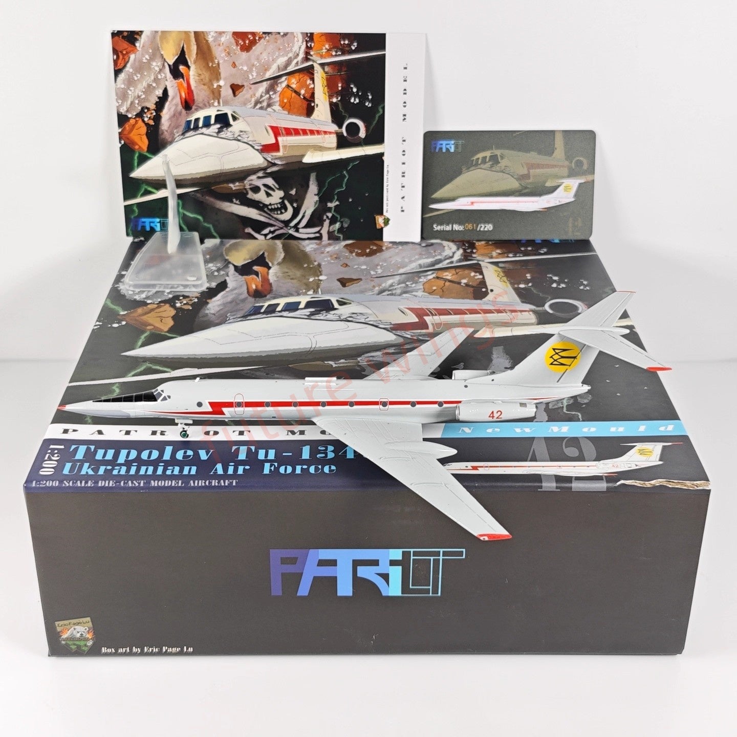 1:200 Patriot Ukrainian Air Force Tupolev Tu-134UBL 42 Aircraft Model