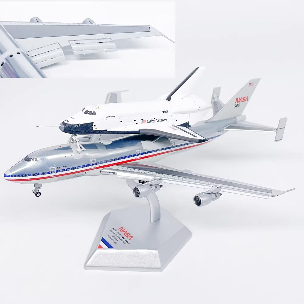 1:400 Patriot  NASA Boeing 747-100 N905NA + Space Shuttle OV-101 Free Stand+Tractor