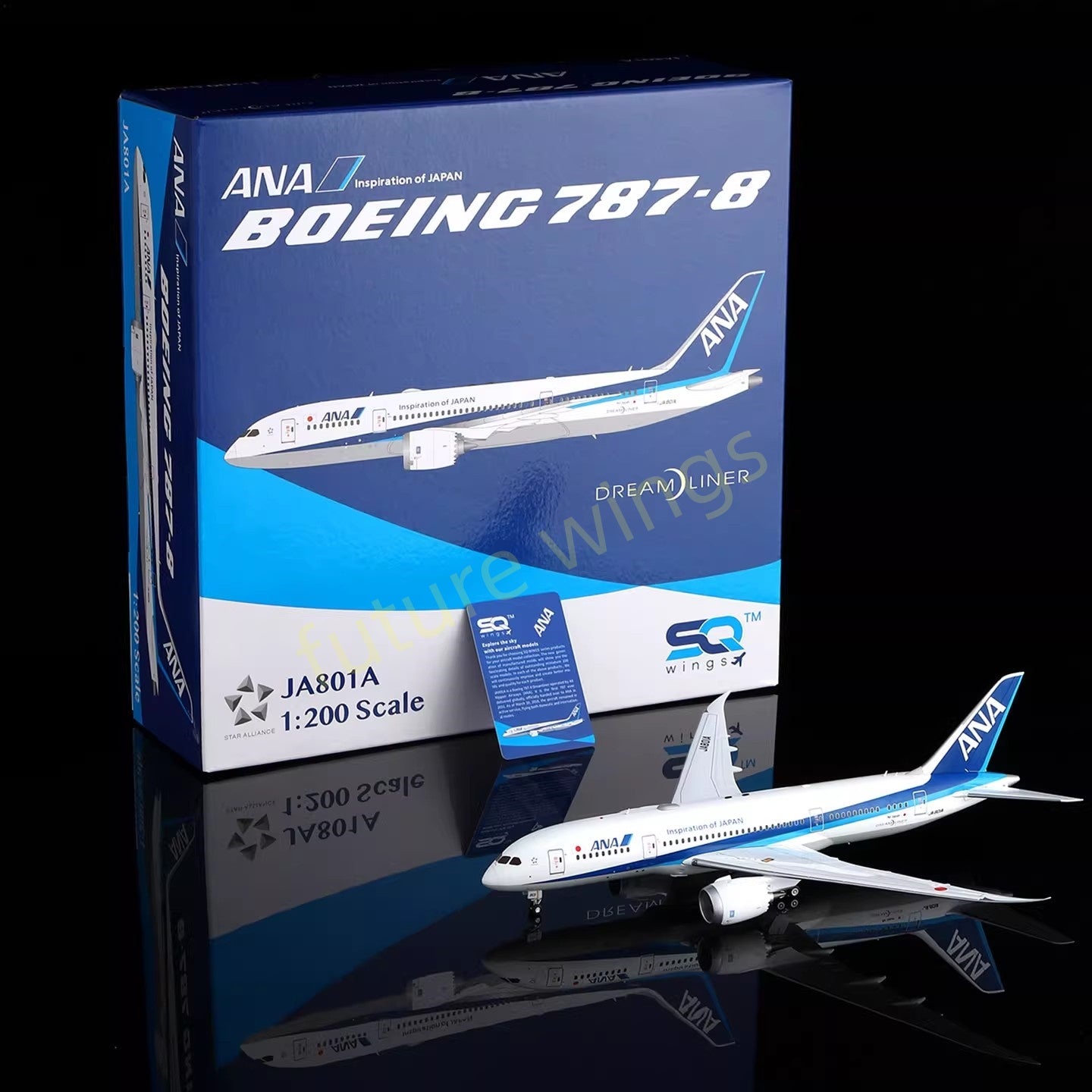 1:200 SQ Wings ANA B787-8 JA801A JA802A  Diecast Aircraft Model