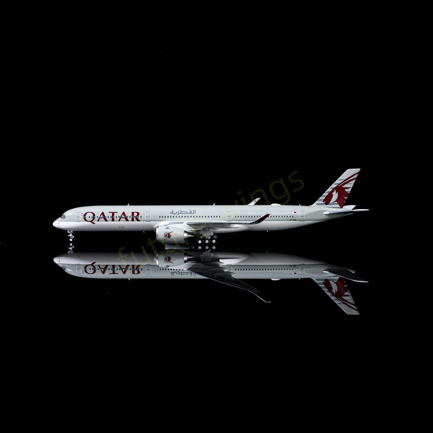1:400 AeroPolaris Qatar Airways A350-1000 A7-AOA Aircraft Model+Free Tractor