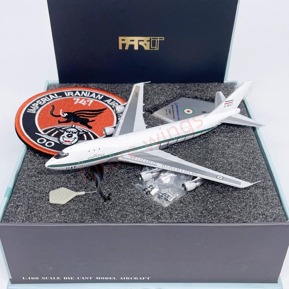 1:400 Patriot Iranian Air Force B747-131(SF) 5-8107 Diecast Aircraft Model+Free Tractor