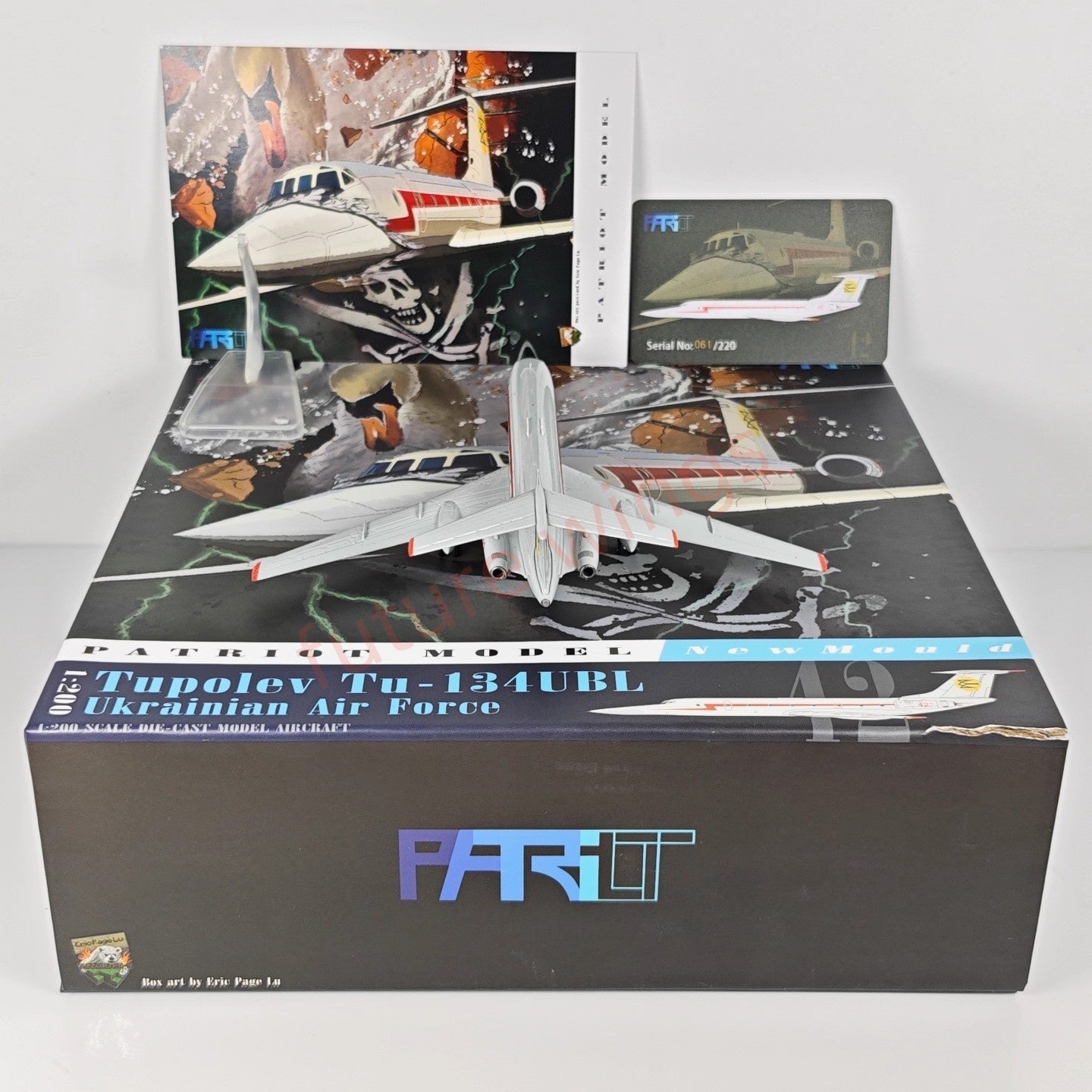 1:200 Patriot Ukrainian Air Force Tupolev Tu-134UBL 42 Aircraft Model