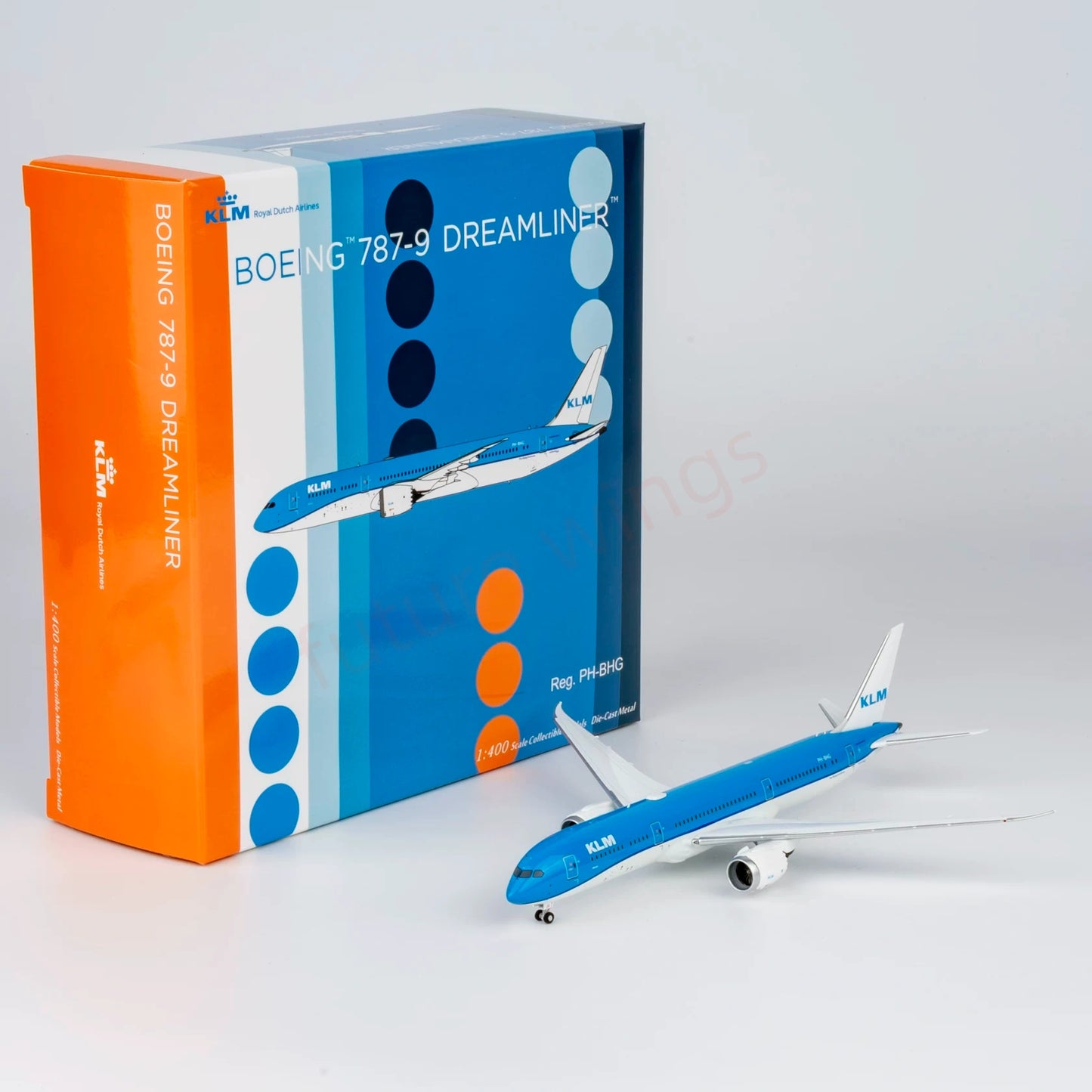 1:400 NG Models NG55151 KLM B787-9 PH-BHG Aircraft Model+Free Tractor