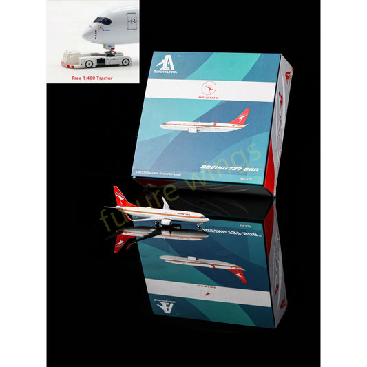 1:400 AeroPolaris 7380012 Qantas Airways B737-800 VH-XZP Aircraft Model+Free Tractor