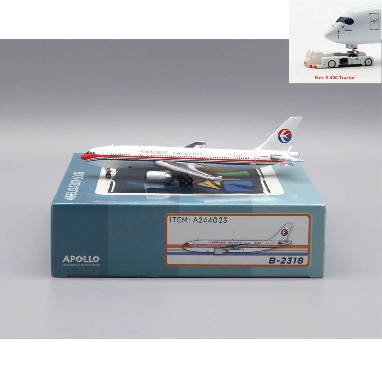 1:400 Apollo China Eastern Airlines A300-600R B-2318 B-2325 B-2330 Aircraft Model+Free Tractor