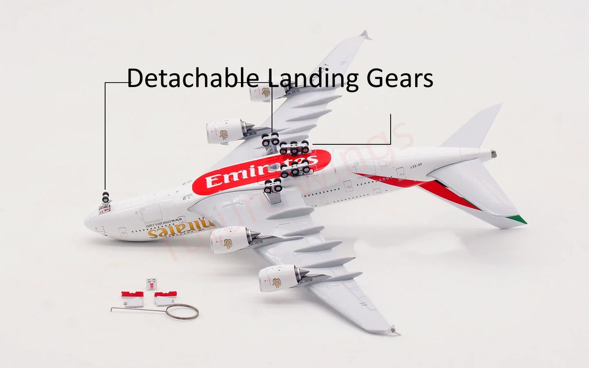 1:400 Aviation400 Emirates A380 A6-EEY Aircraft Model Free Tractor+Stand