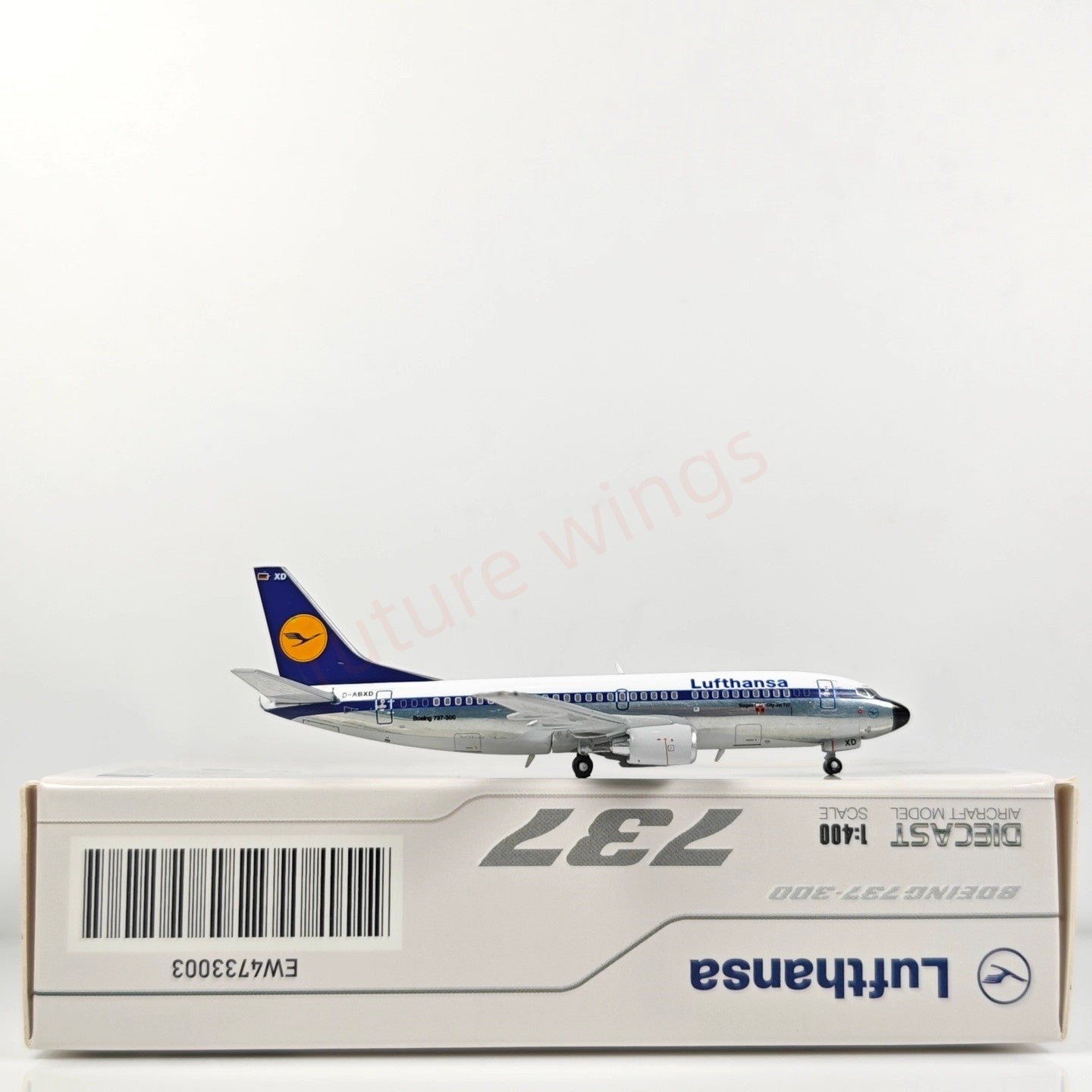 1:400 JC Wings EW4733003 Lufthansa Airlines B737-300 D-ABXD Aircraft Model+Free Tractor
