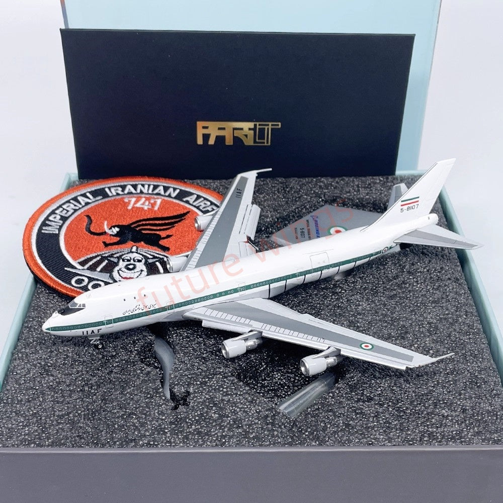 1:400 Patriot Iranian Air Force B747-131(SF) 5-8107 Diecast Aircraft Model+Free Tractor