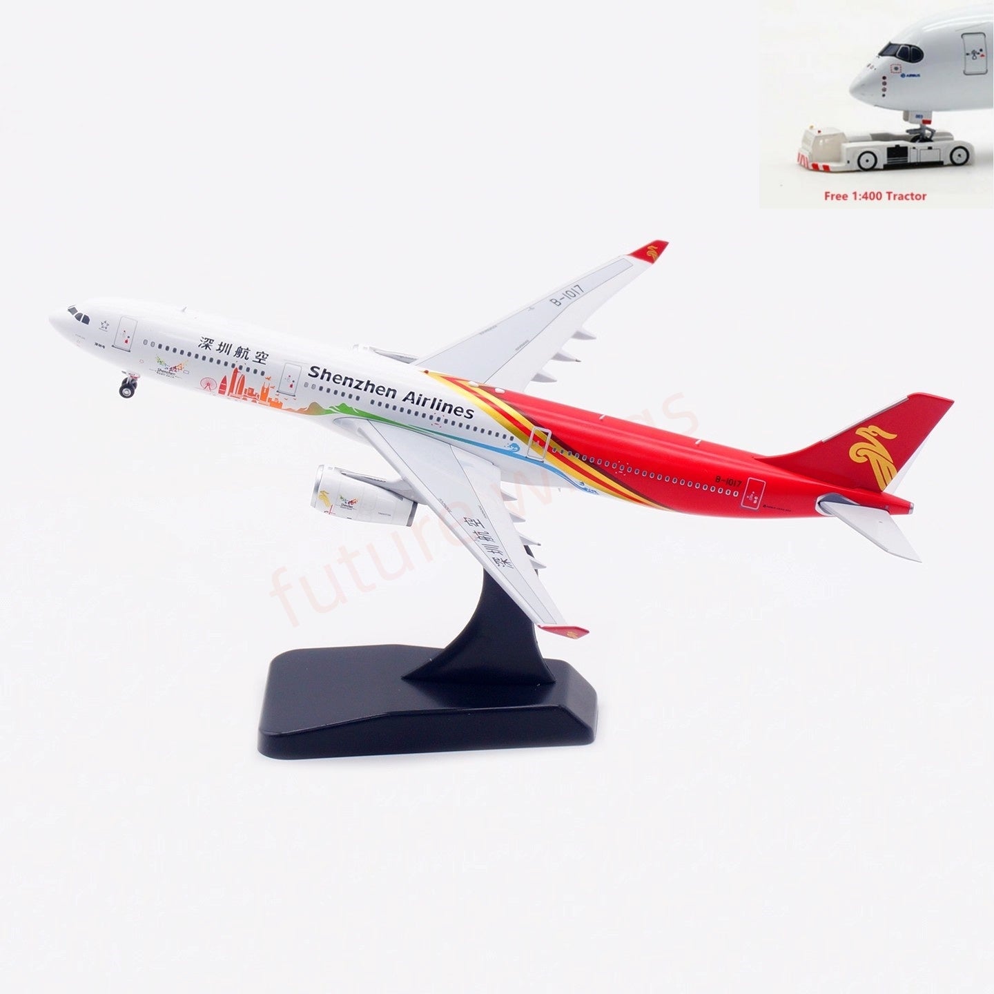 1:400 Aviation400 ShenZhen Airlines A330-300 B-1017 Aircraft Model Free Tractor+Stand