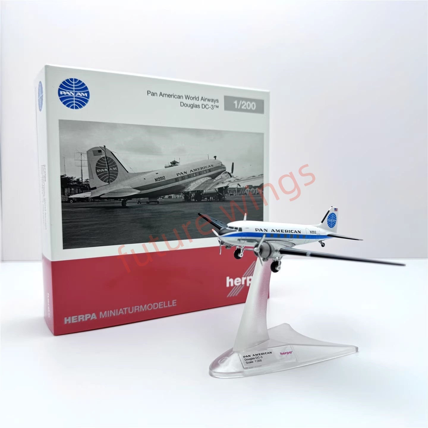 1:200 Herpa Wings PAN AM/Sabena/Swiss/Martin Air Douglas DC