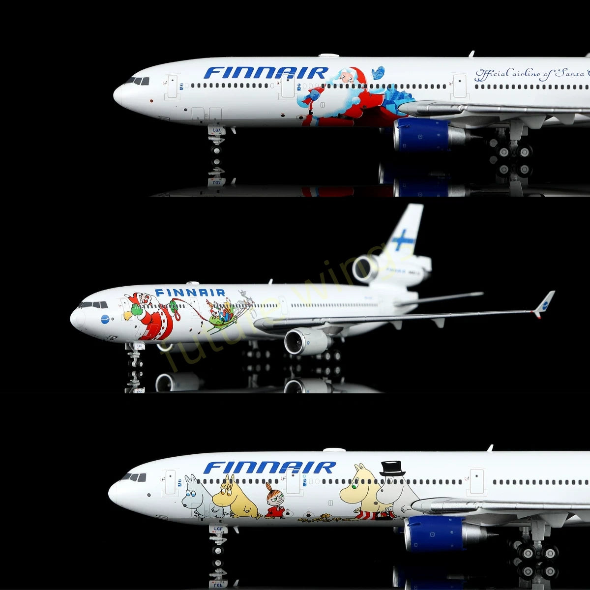 1:400 HX Models Finnair MD-11 OH-LGA OH-LGB OH-LGC OH-LGD OH-LGF +Free Tractor