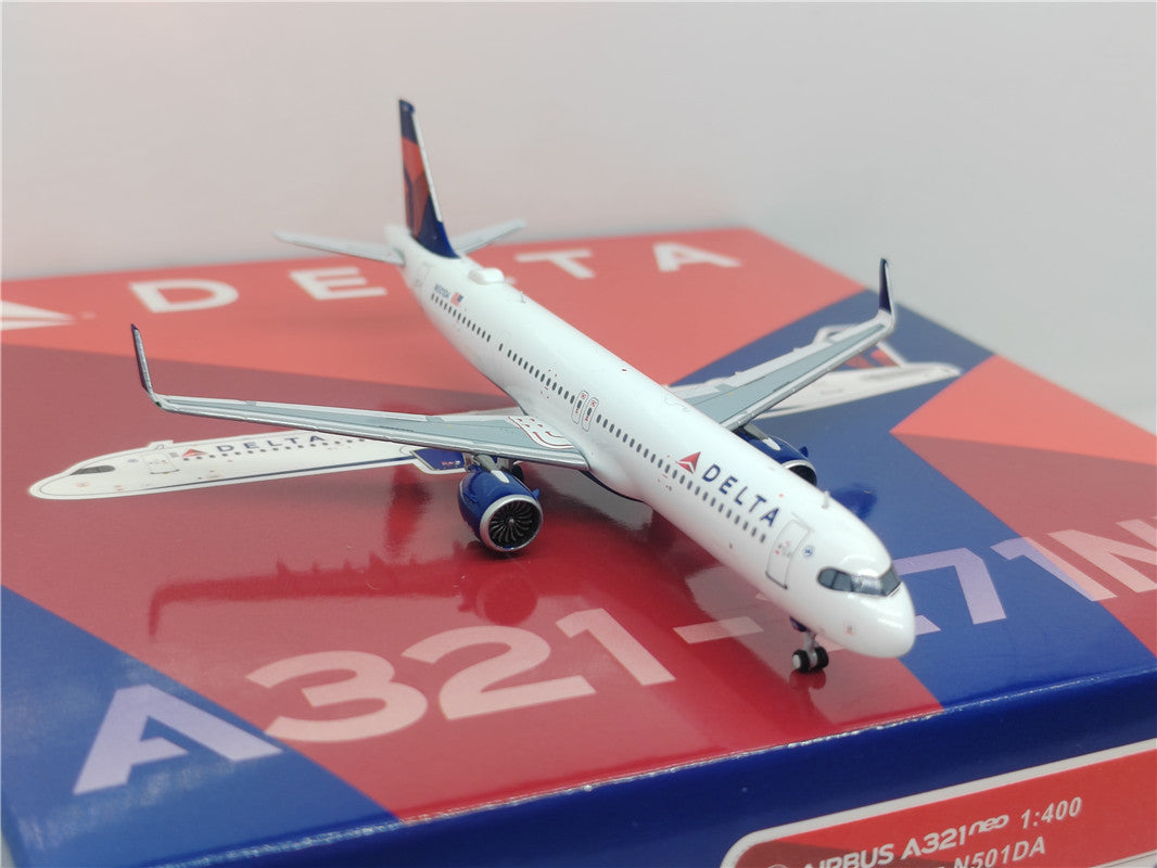 1:400 PandaModel Delta Airlines Airbus A321neo N501DX+Free Tractor