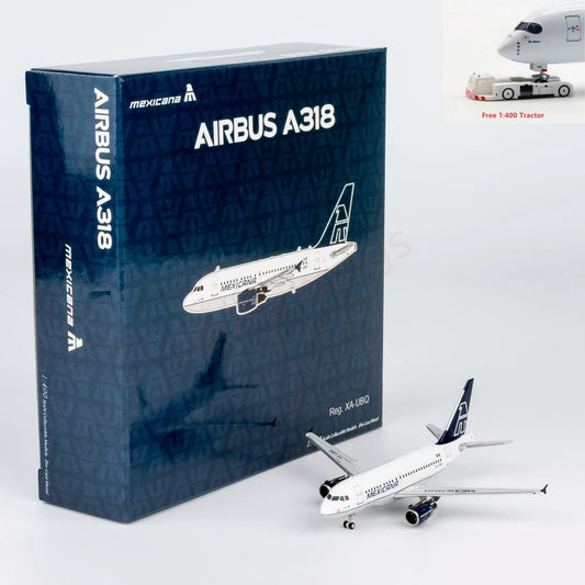 1:400 NG Models NG48029 Mexicana A318 XA-UBQ Aircraft Model+Free Tractor