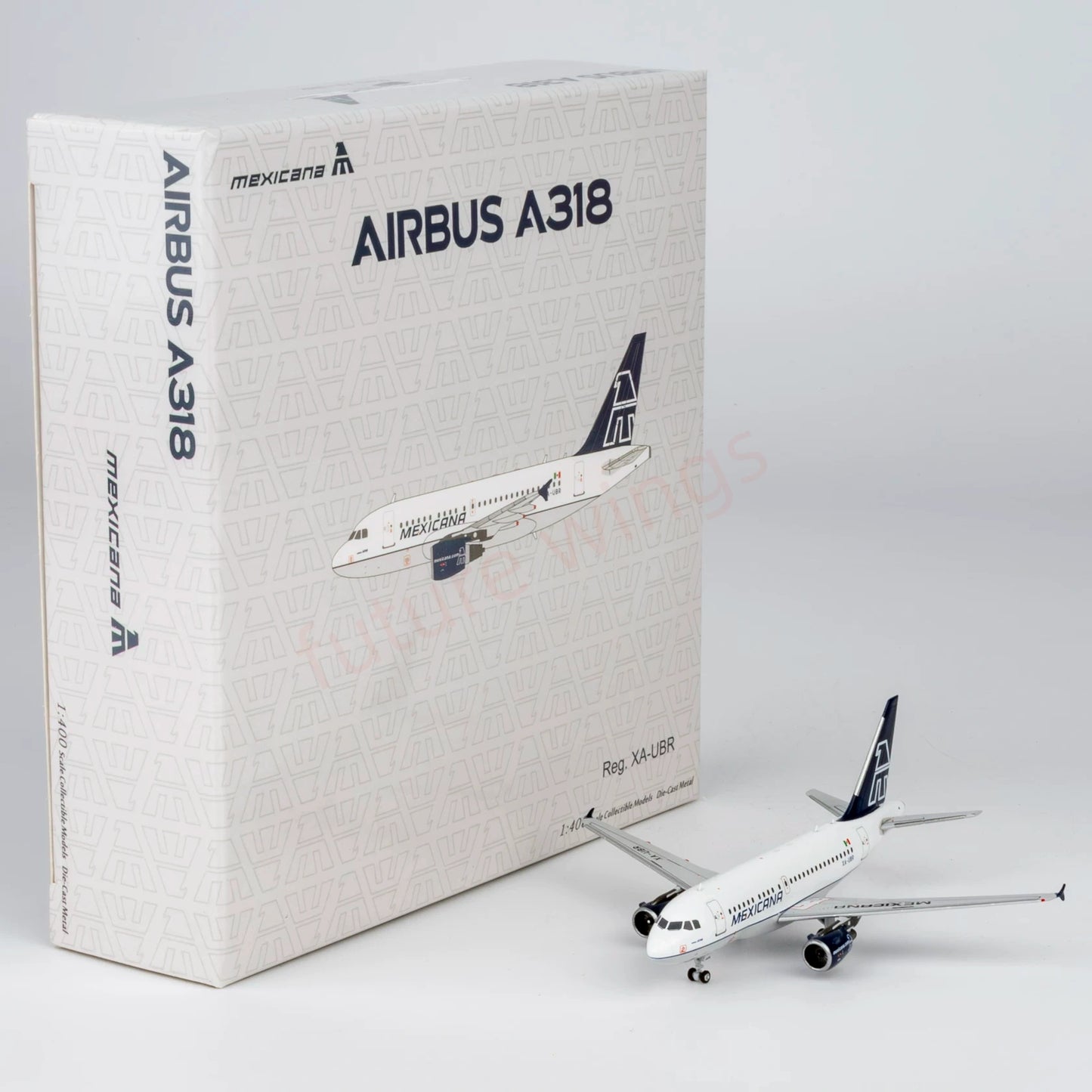 1:400 NG Models NG48030 Mexicana A318 XA-UBR Aircraft Model+Free Tractor
