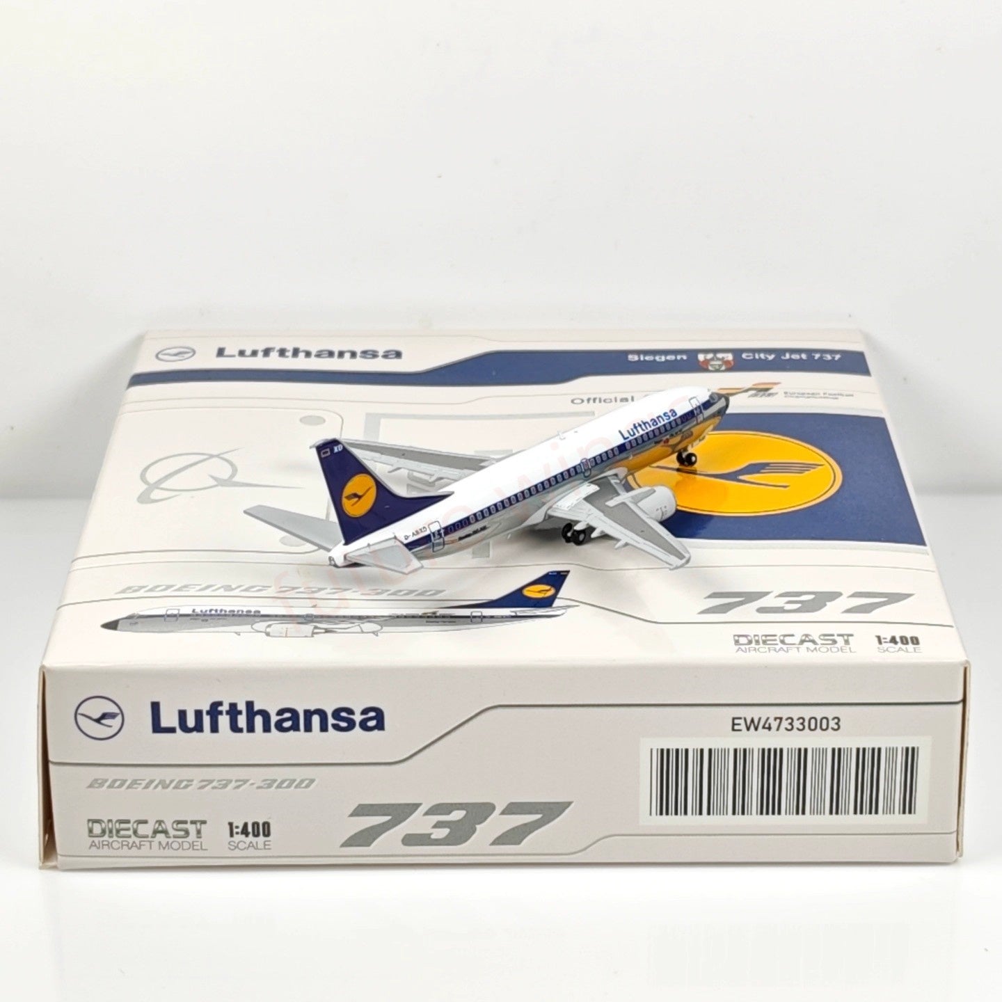 1:400 JC Wings EW4733003 Lufthansa Airlines B737-300 D-ABXD Aircraft Model+Free Tractor