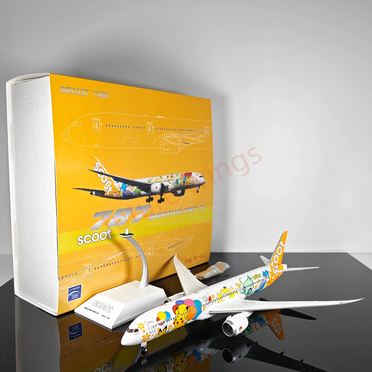 1:200 LL Wings(JC Wings) Scott B787-9 9V-OJJ Diecast Aircraft Model