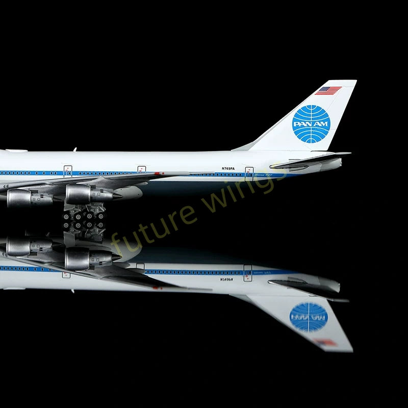 1:400 HX Models Pan AM B747-100 N749PA Aircraft Model+Free Tractor