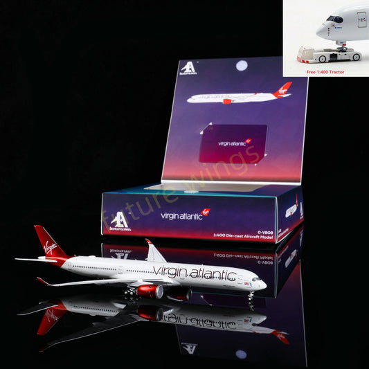 1:400 AeroPolaris Virgin atlantic A350-1000 G-VBOB Aircraft Model+Free Tractor