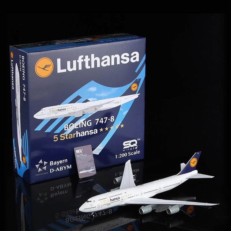 1:200 SQ Wings Lufthansa Airlines B747-8 D-ABYM Diecast Aircraft Model