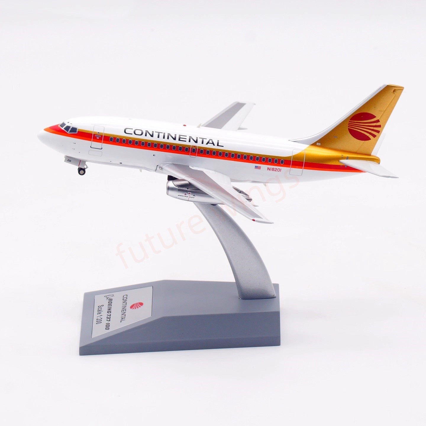 1:200 InFlight200 Continental Airlines B737-100 N16201 Diecast Aircraft Model