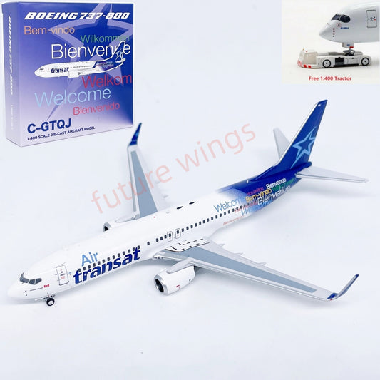 1:400 PandaModel Air Transit B737-800 C-GTQJ Aircraft Model+Free Tractor
