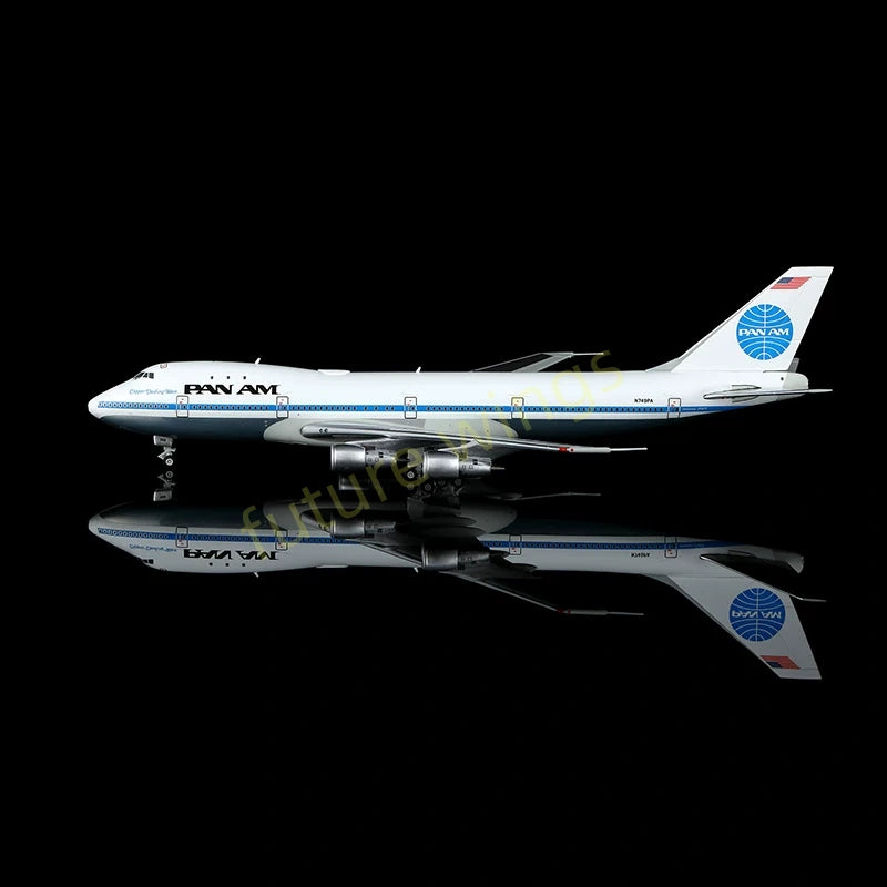 1:400 HX Models Pan AM B747-100 N749PA Aircraft Model+Free Tractor