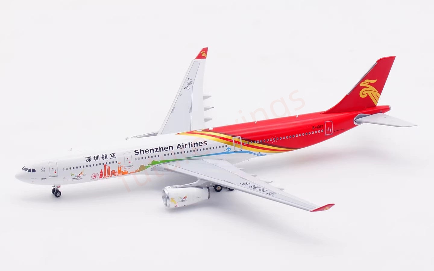 1:400 Aviation400 ShenZhen Airlines A330-300 B-1017 Aircraft Model Free Tractor+Stand