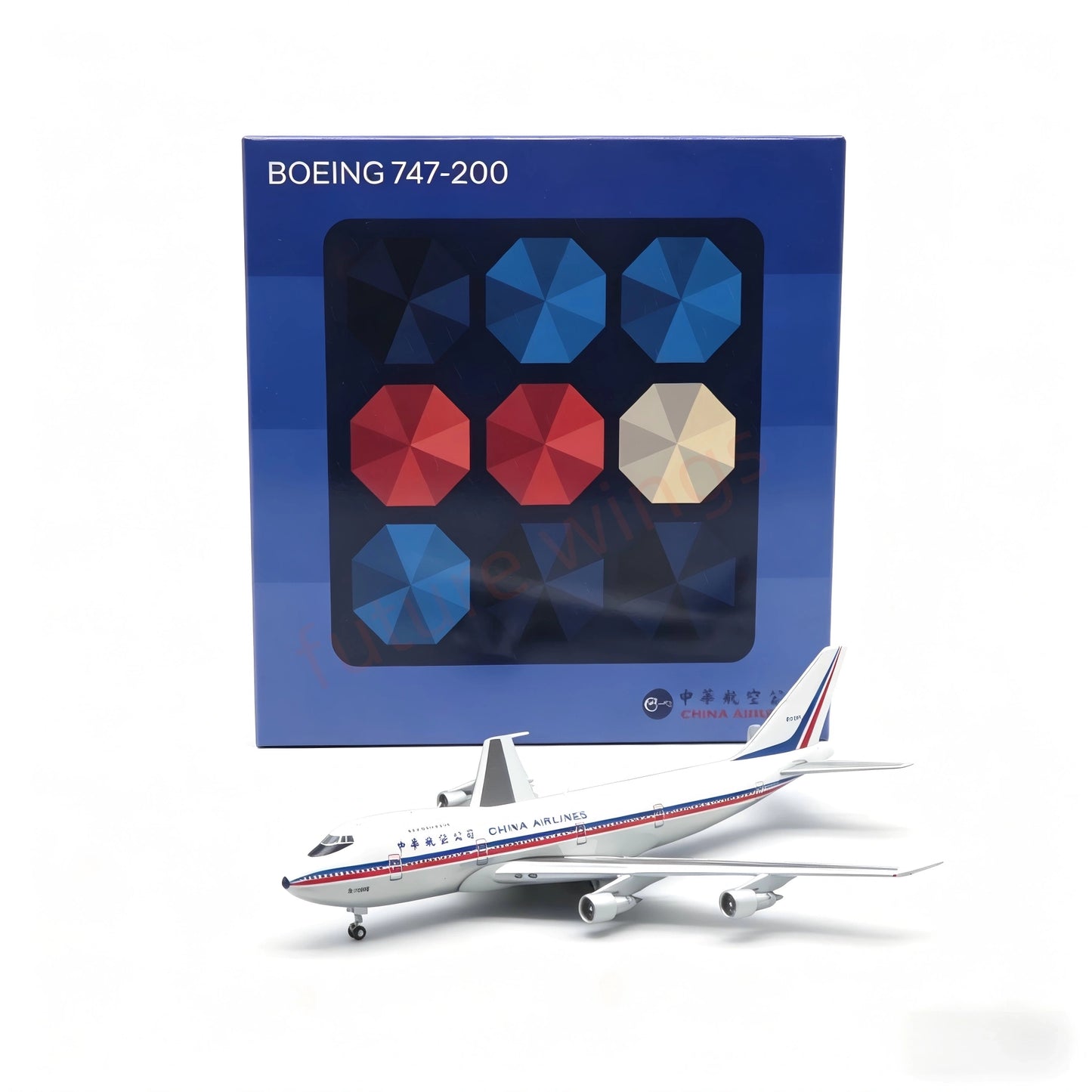 1:400 Apollo China Airlines B747-200B B-1886 Aircraft Model+Free Tractor