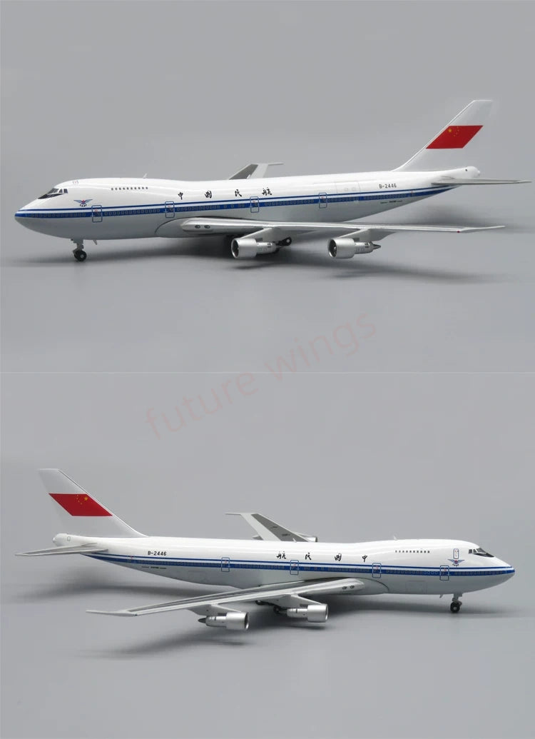 1:400 Apollo CAAC B747-200 B-2446 Aircraft Model+Free Tractor