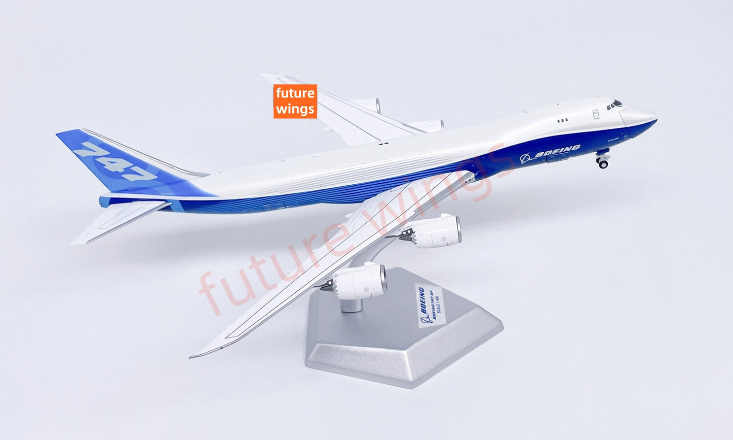 (RARE)1:400 HX Models Boeing B747-8F Aircraft Model Free Tractor +Stand