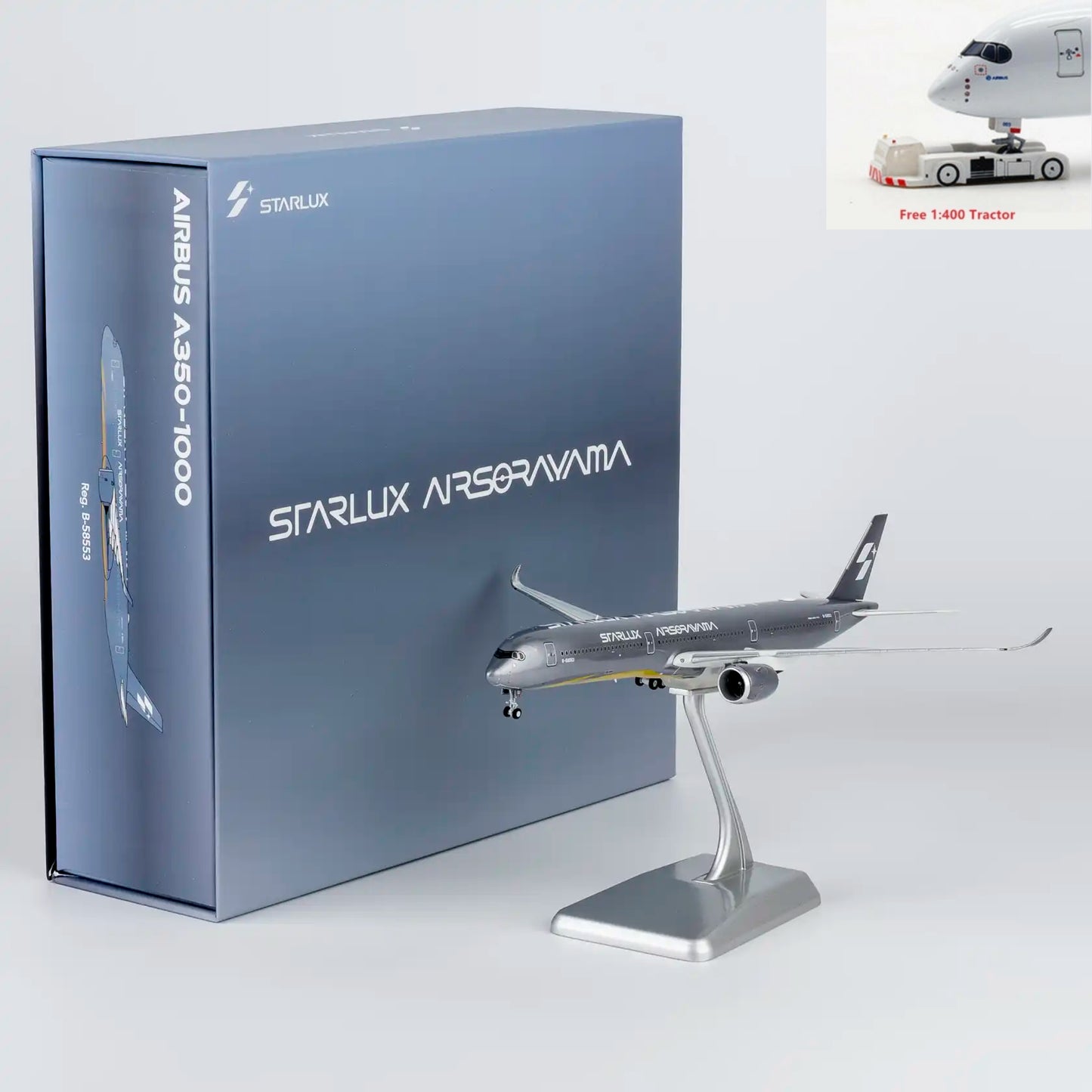 1:400 NG Models NG57045 Starlux Airlines A350-1000 B-58553 "Luxury Package"+ Free Tractor