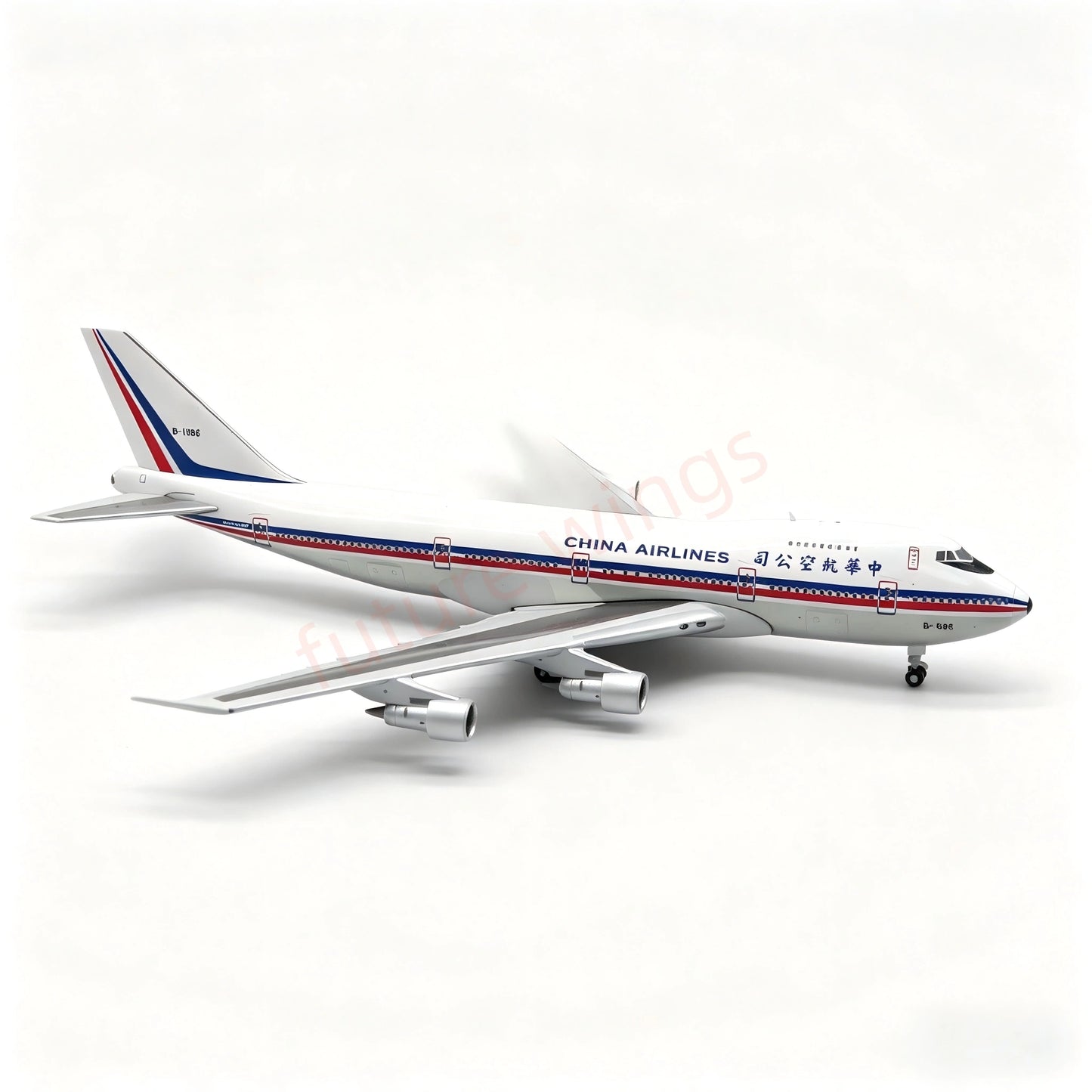1:400 Apollo China Airlines B747-200B B-1886 Aircraft Model+Free Tractor