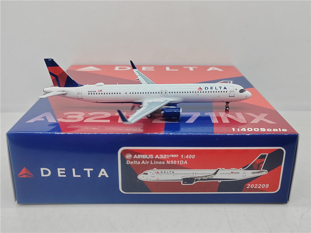 1:400 PandaModel Delta Airlines Airbus A321neo N501DX+Free Tractor