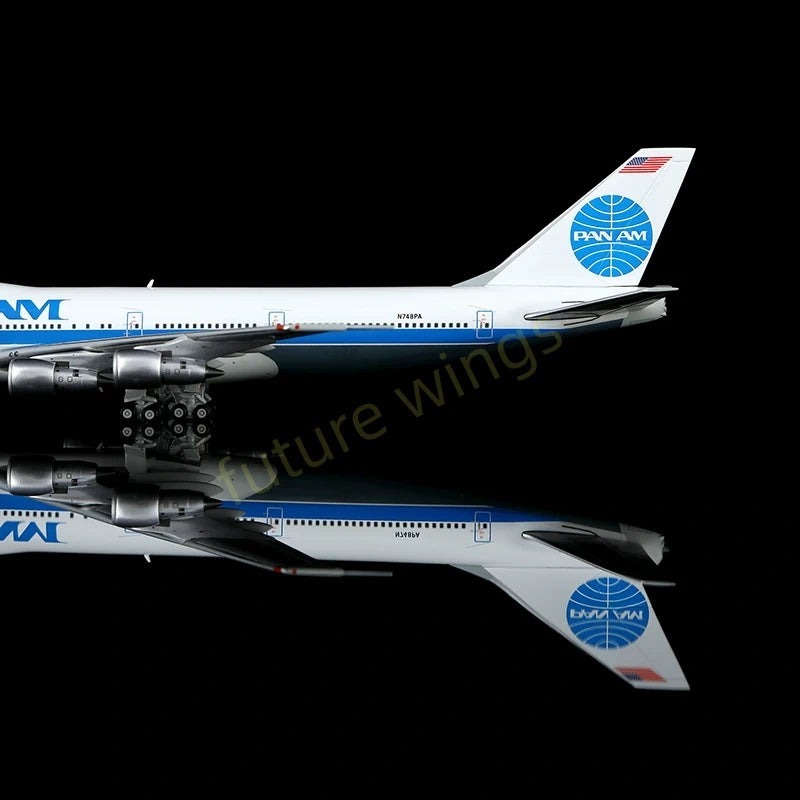 1:400 HX Models Pan AM B747-100 N748PA Aircraft Model+Free Tractor