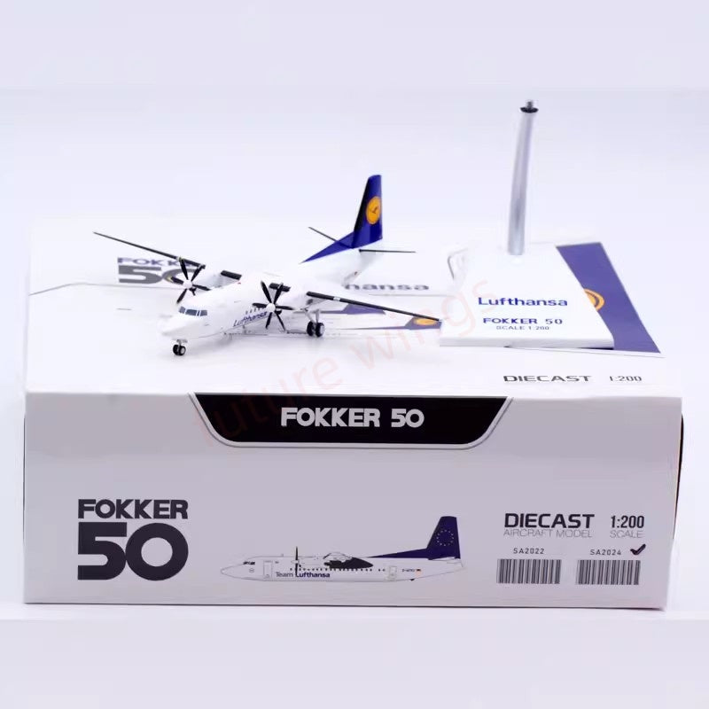 1:200 JC Wings SA2024 Lufthansa Airlines Fokker 50 D-AFFH Diecast Aircraft Model