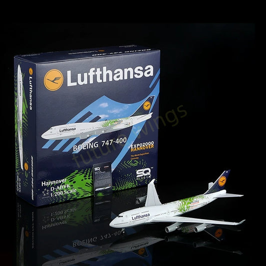 1:200 SQ Wings Lufthansa Airlines B747-400 D-ABVK Diecast Aircraft Model