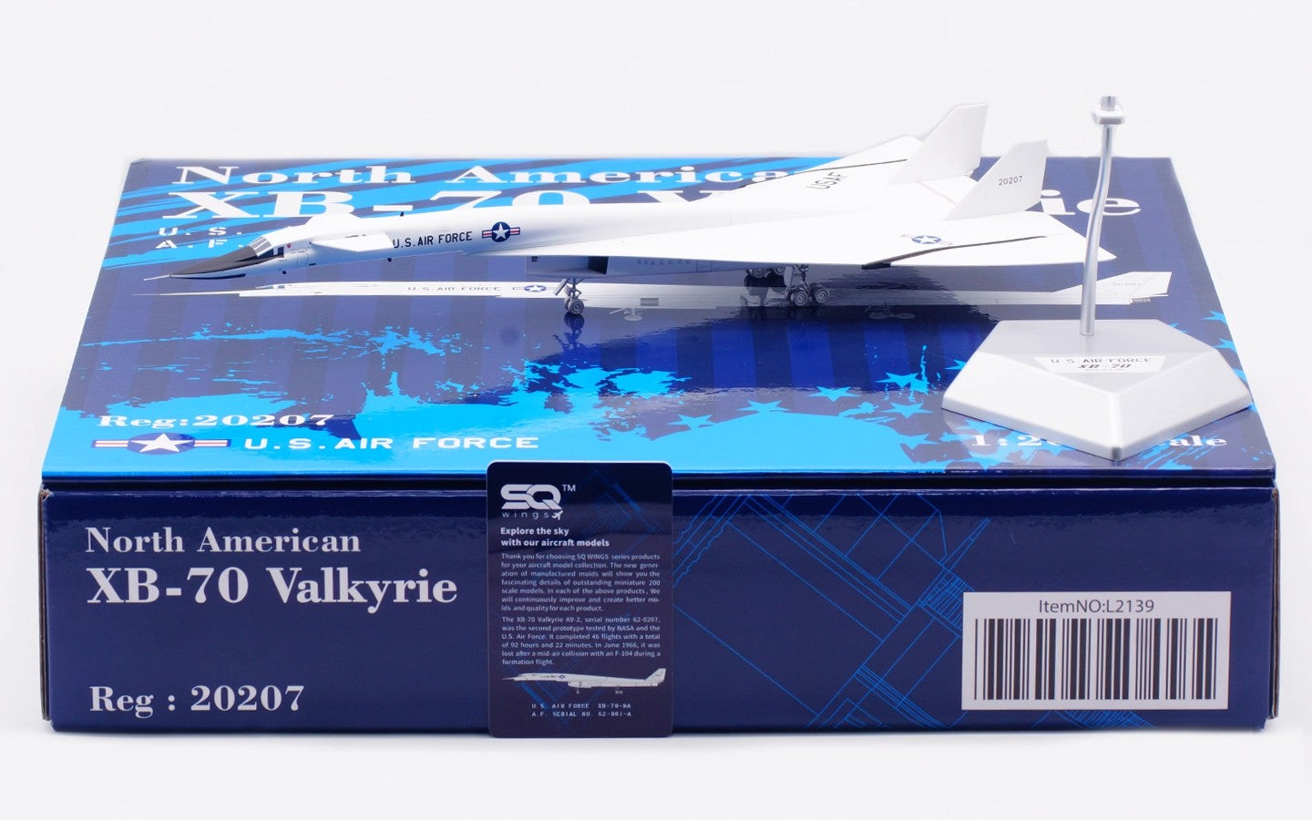 1:200 SQ Wings North American XB-70 Valkyrie NASA 20001 USAF 20207 Aircraft Model
