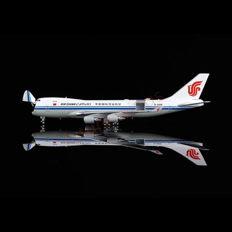 1:400 YY Wings Air China Cargo B747-400F B-2409 Aircraft Model Free Tractor +Stand