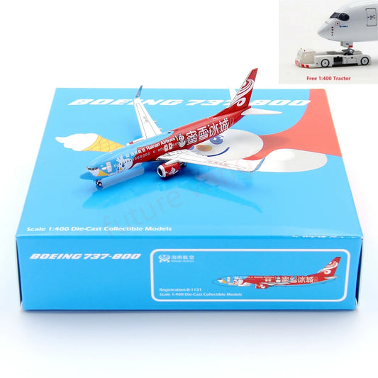 1:400 PandaModel Hainan Airlines B737-800 B-1131 B-1141"MiXue"Aircraft Model+Free Tractor