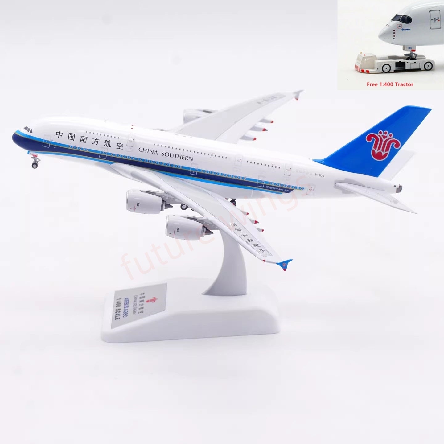 1:400 Aviation400 China Southern Airlines A380 B-6136/B-6137/B-6138/B-6139B-6140 Aircraft Model Free Tractor+Stand