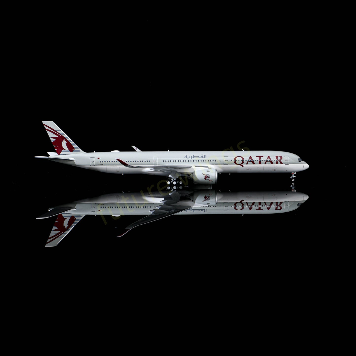 1:400 AeroPolaris Qatar Airways A350-1000 A7-AOA Aircraft Model+Free Tractor