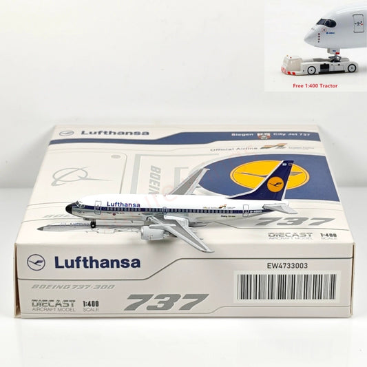1:400 JC Wings EW4733003 Lufthansa Airlines B737-300 D-ABXD Aircraft Model+Free Tractor
