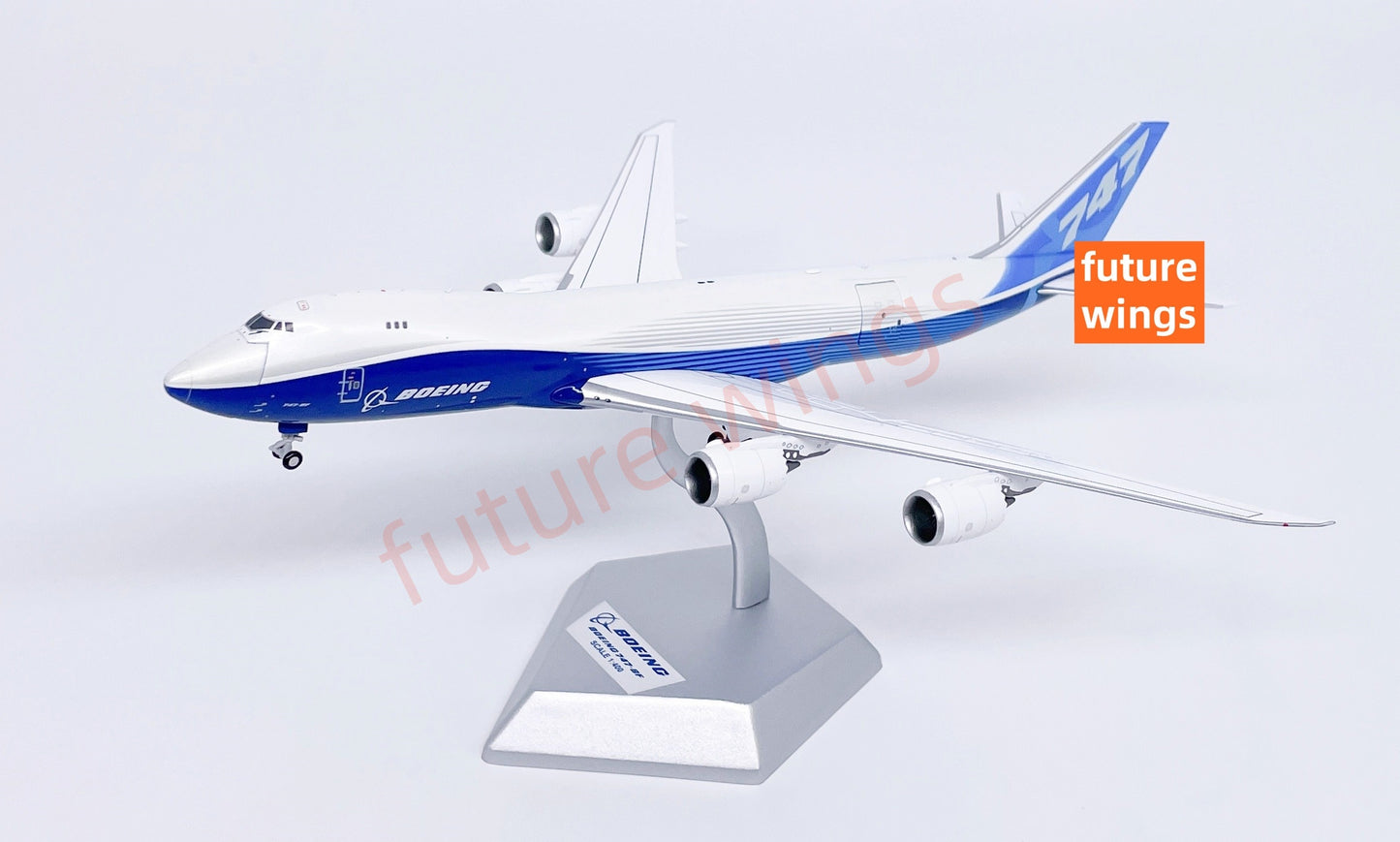 (RARE)1:400 HX Models Boeing B747-8F Aircraft Model Free Tractor +Stand