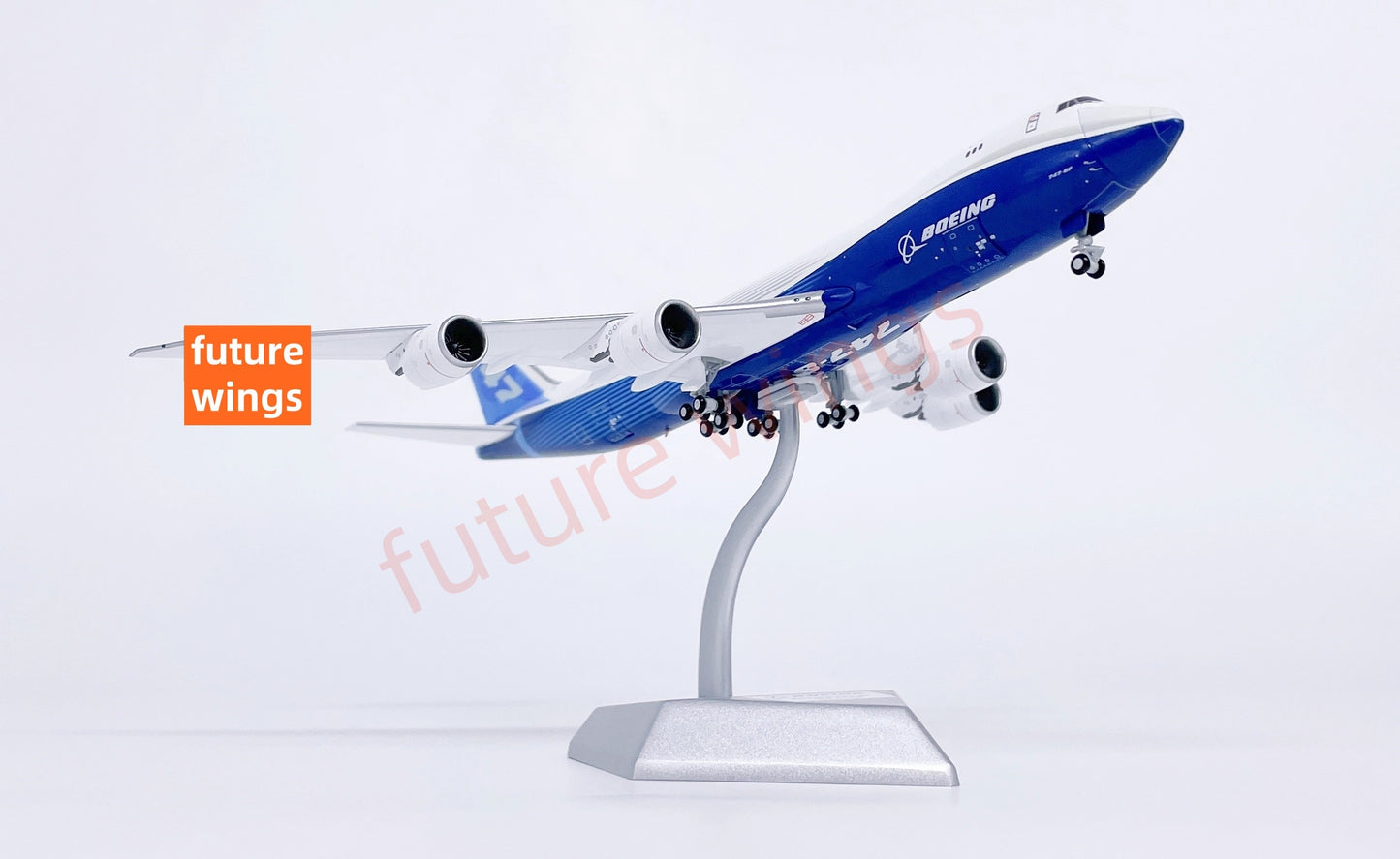 (RARE)1:400 HX Models Boeing B747-8F Aircraft Model Free Tractor +Stand
