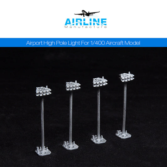 1:400 Airline Manufacture GSE Airport High Pole Light 4in1 Set Model