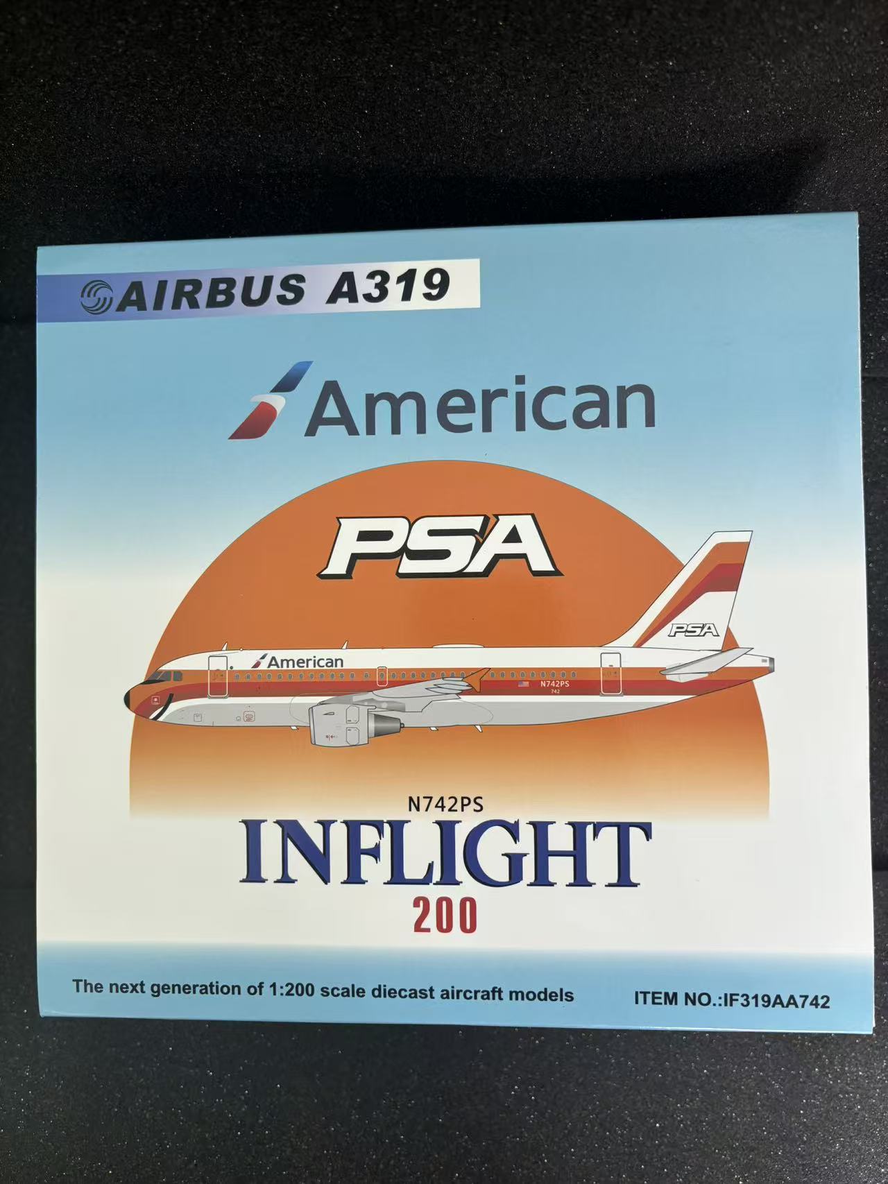 1:200 InFlight200 American Airlines Airbus A319  N742PS "PSA" Aircraft Model